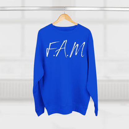 Adult Fam White Words Crewneck