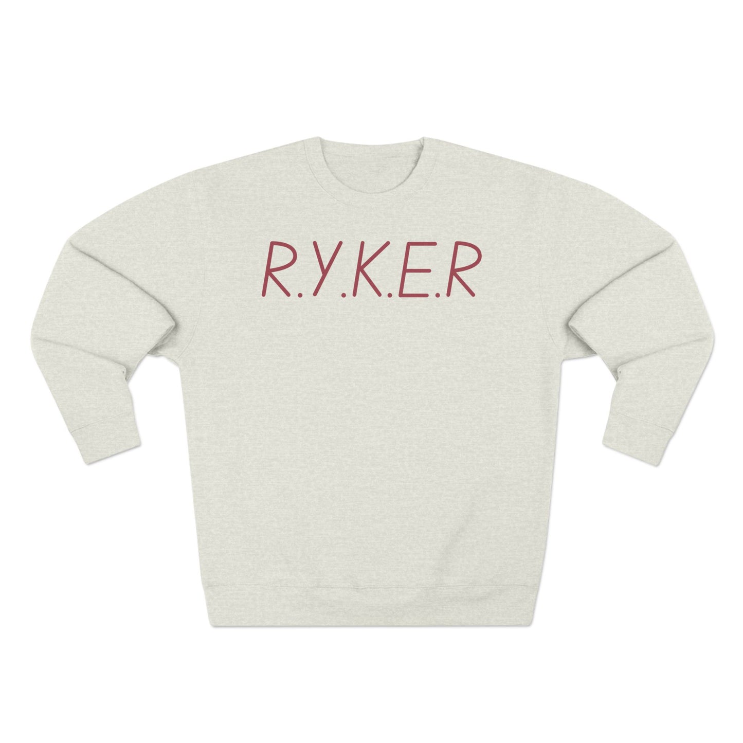 RYKER Christian Marron Letters Crewneck