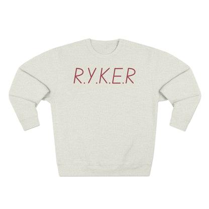 RYKER Christian Marron Letters Crewneck