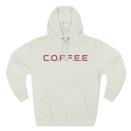 Adult Coffee Christian Marron Words Only Hoodie