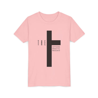 Youth T-Town Christian Black Letters & Cross