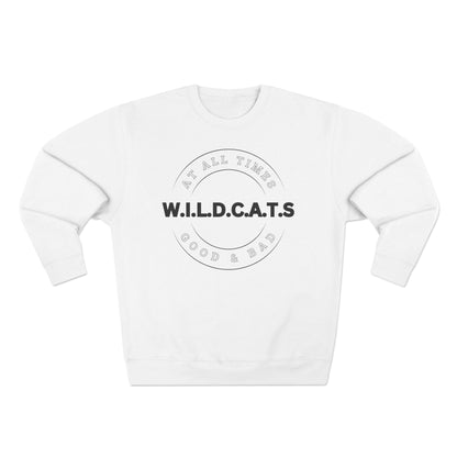 Adult Wildcats Christian Black Letters & Picture Crewneck