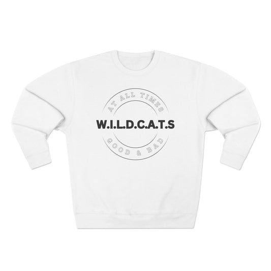 Adult Wildcats Christian Black Letters & Picture Crewneck