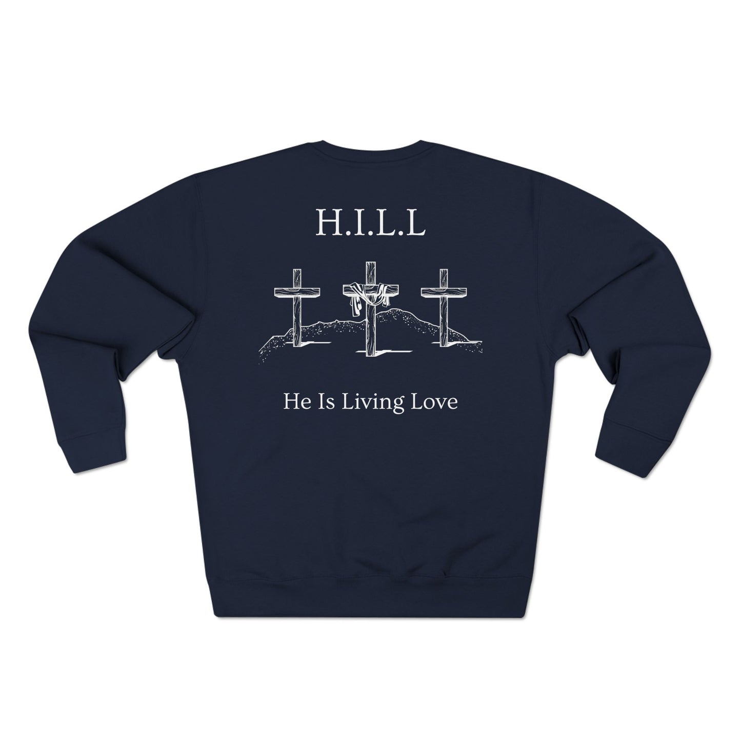 Adult Hill Christian White Words Crewneck