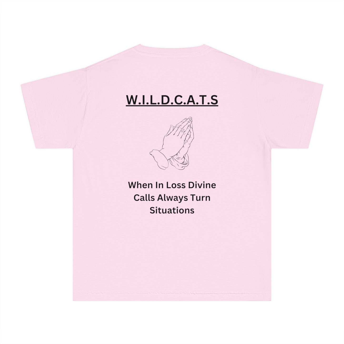 Youth Wildcats Christian Black Letters & Picture