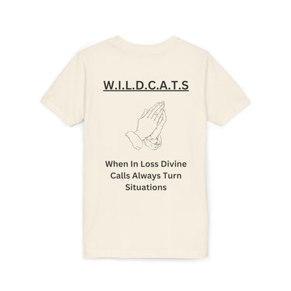 Youth Wildcats Christian Black Letters & Picture