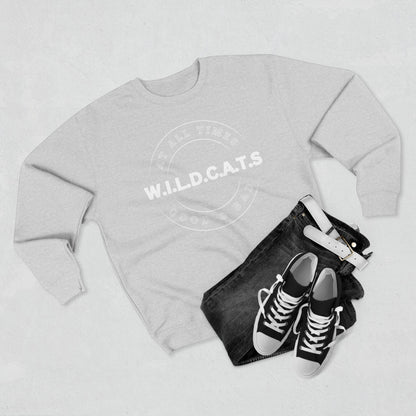 Adult Wildcats Christian White Letters & Picture Crewneck