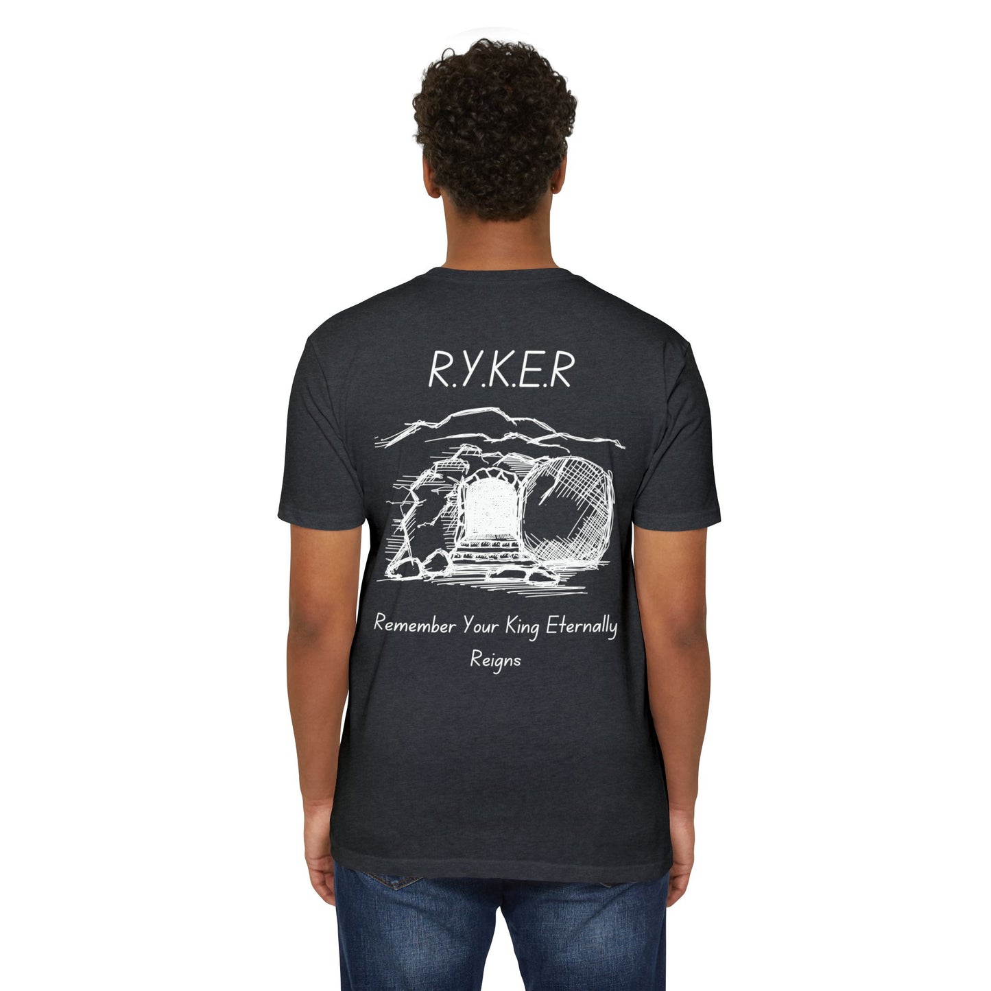 Adult RYKER Christian White Letters Premium Tee