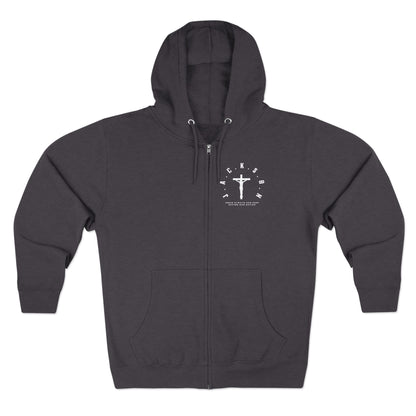 Jackson White Hoodie Zipper