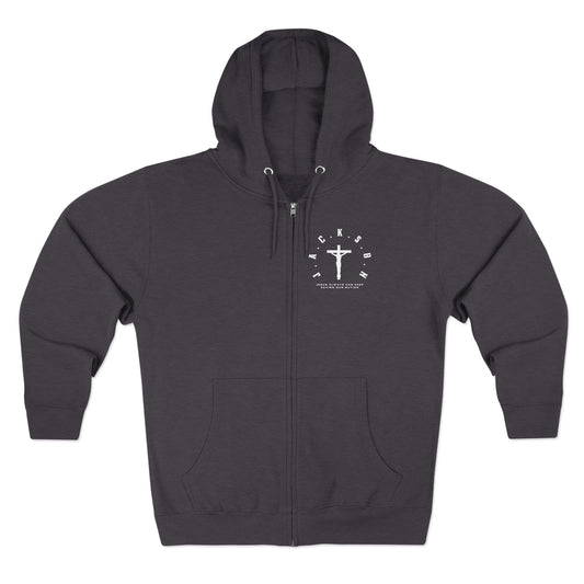 Jackson White Hoodie Zipper