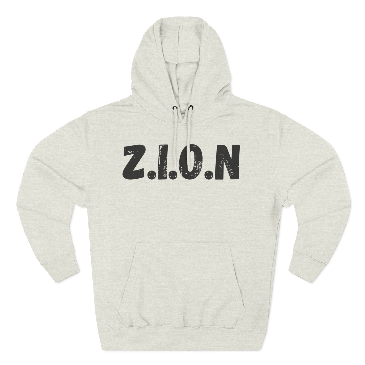 Zion Hoodie Black Words & Image