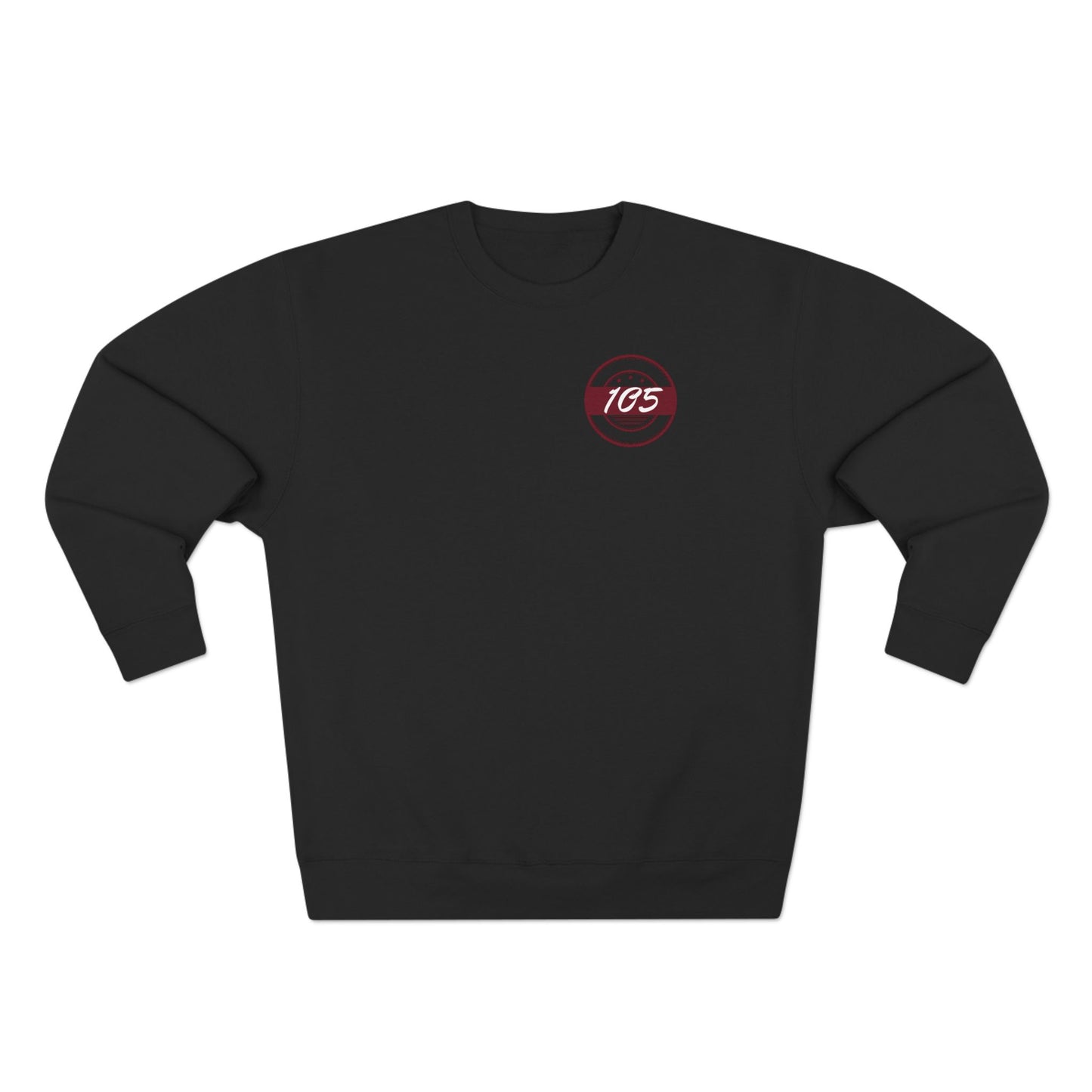 Adult 105 Christian Marron and White Letters Crewneck
