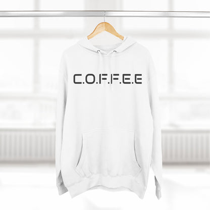 Adult Coffee Christian Black Words Only Hoodie
