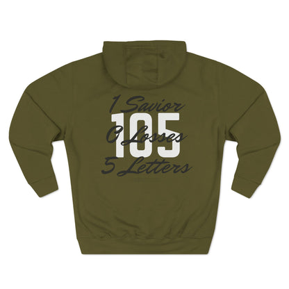 Adult 105 Christian Black and White Letters Hoodie