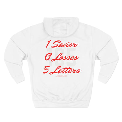 Adult 105 Christian Red and White Letters Hoodie