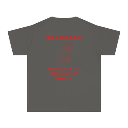 Youth Wildcats Christian Red Letters & Picture