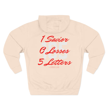 Adult 105 Christian Red and White Letters Hoodie