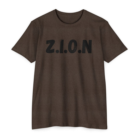 Adult Zion Black Words & Image
