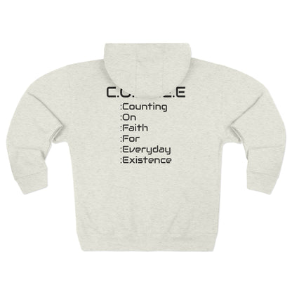 Adult Coffee Christian Black Words Only Hoodie Zipper