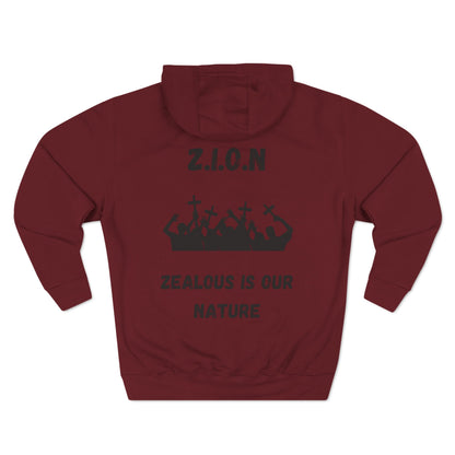 Zion Hoodie Black Words & Image