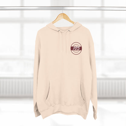 Adult 105 Christian Marron and White Letters Hoodie