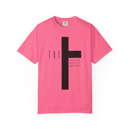 Adult T-Town Christian Black Letters & Cross