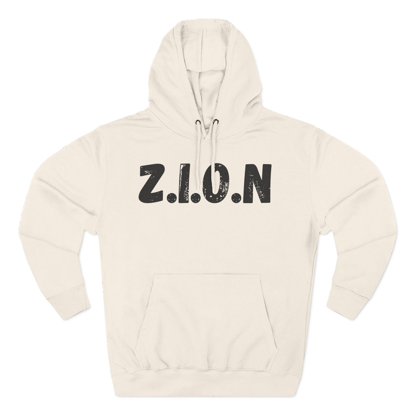 Zion Hoodie Black Words & Image