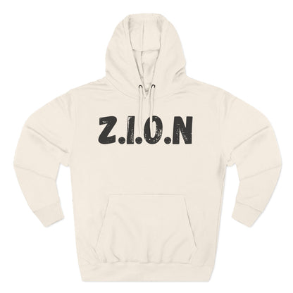 Zion Hoodie Black Words & Image