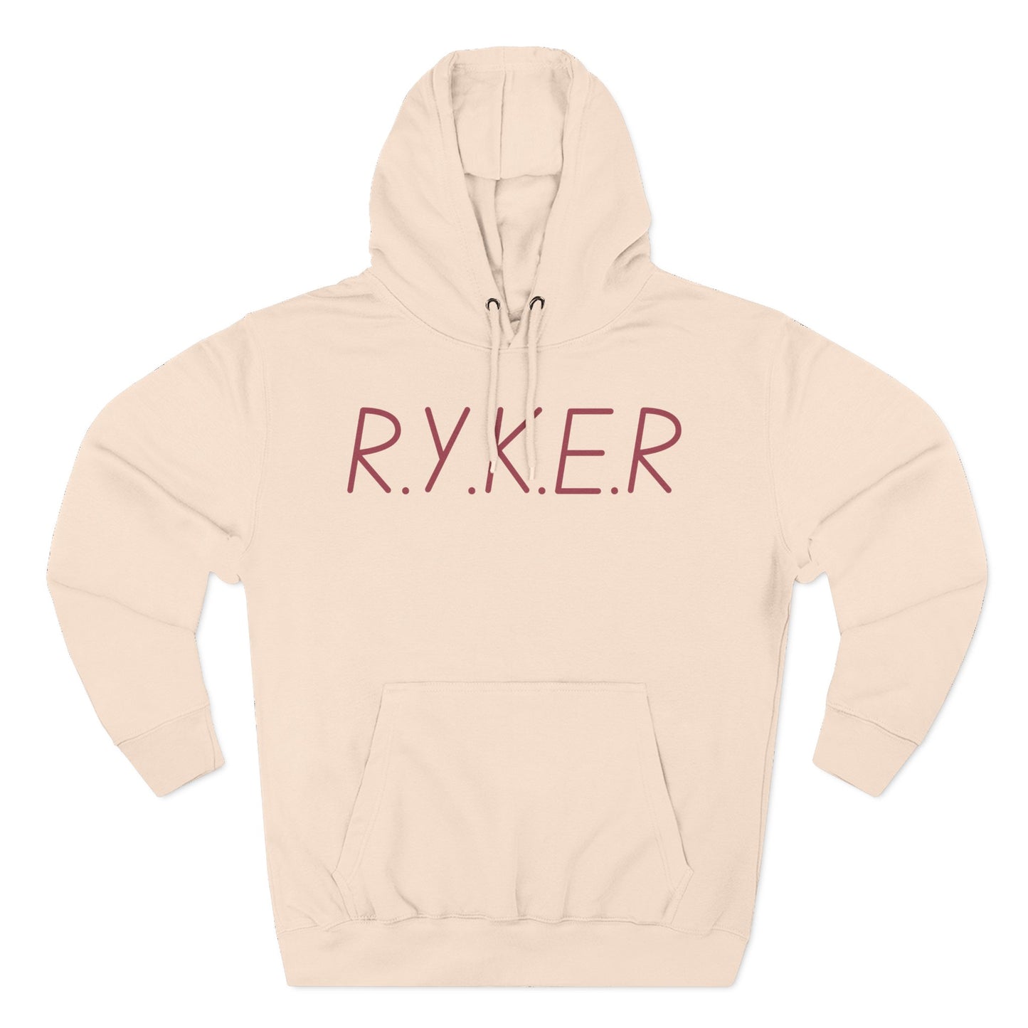 RYKER Christian Marron Letters Hoodie