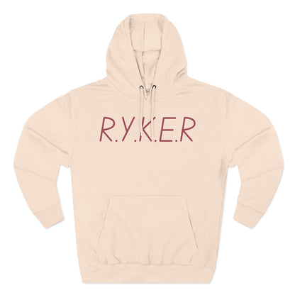 RYKER Christian Marron Letters Hoodie