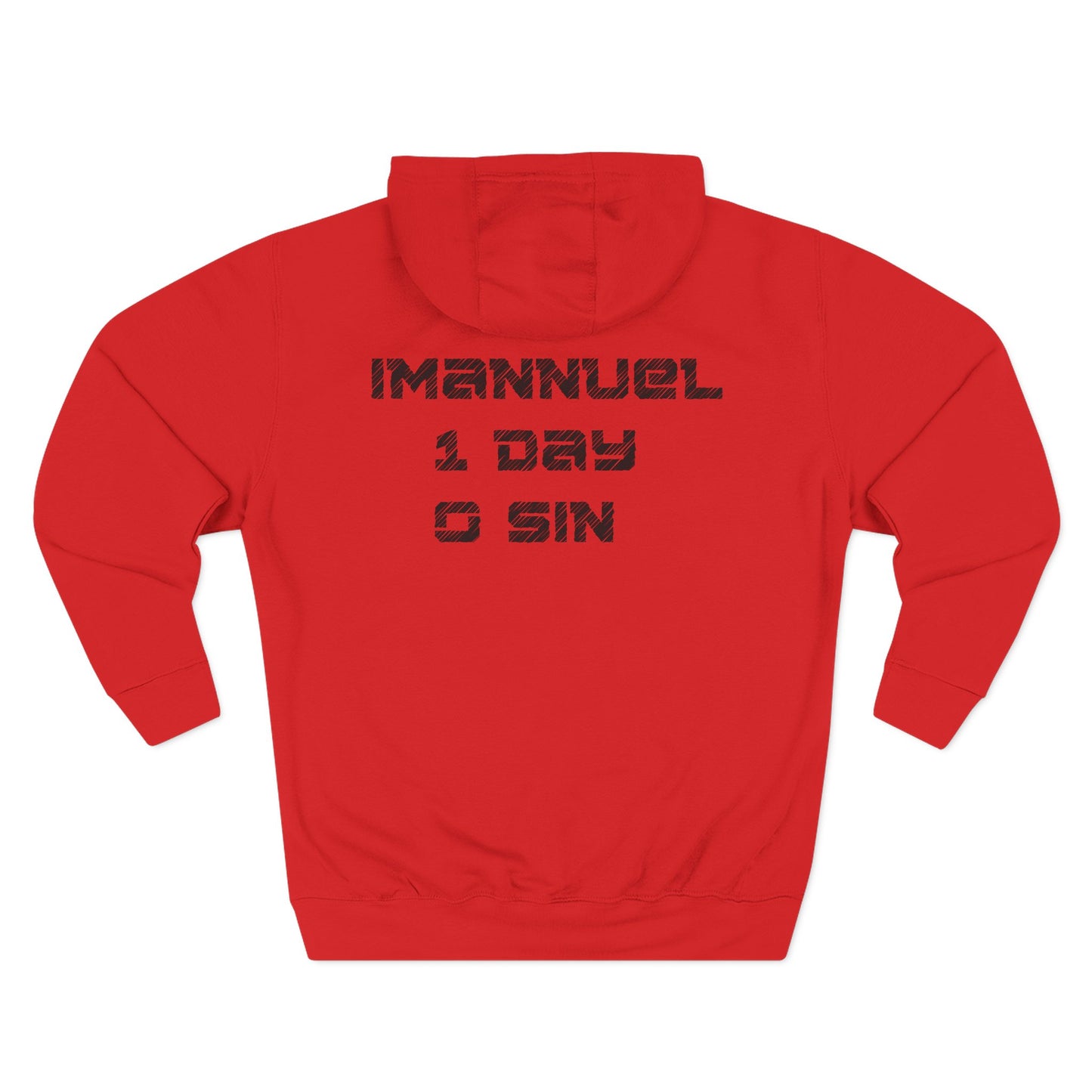 Adult I-10 Christian Black Words Pullover Hoodie