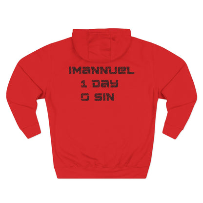Adult I-10 Christian Black Words Pullover Hoodie