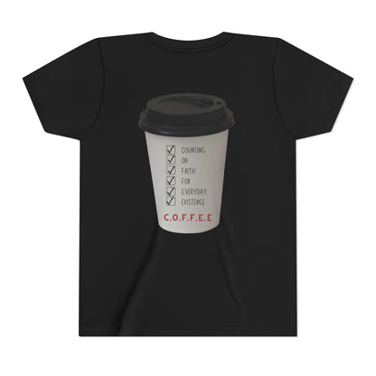 Youth Adult Coffee Christian White Letters & Image