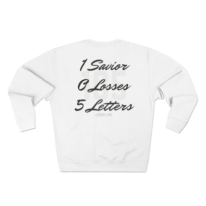 Adult 105 Christian Black and White Letters Crewneck
