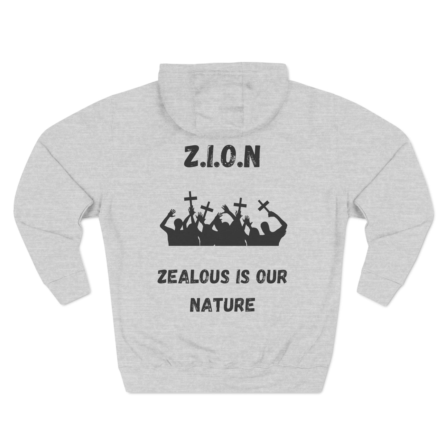 Zion Hoodie Black Words & Image