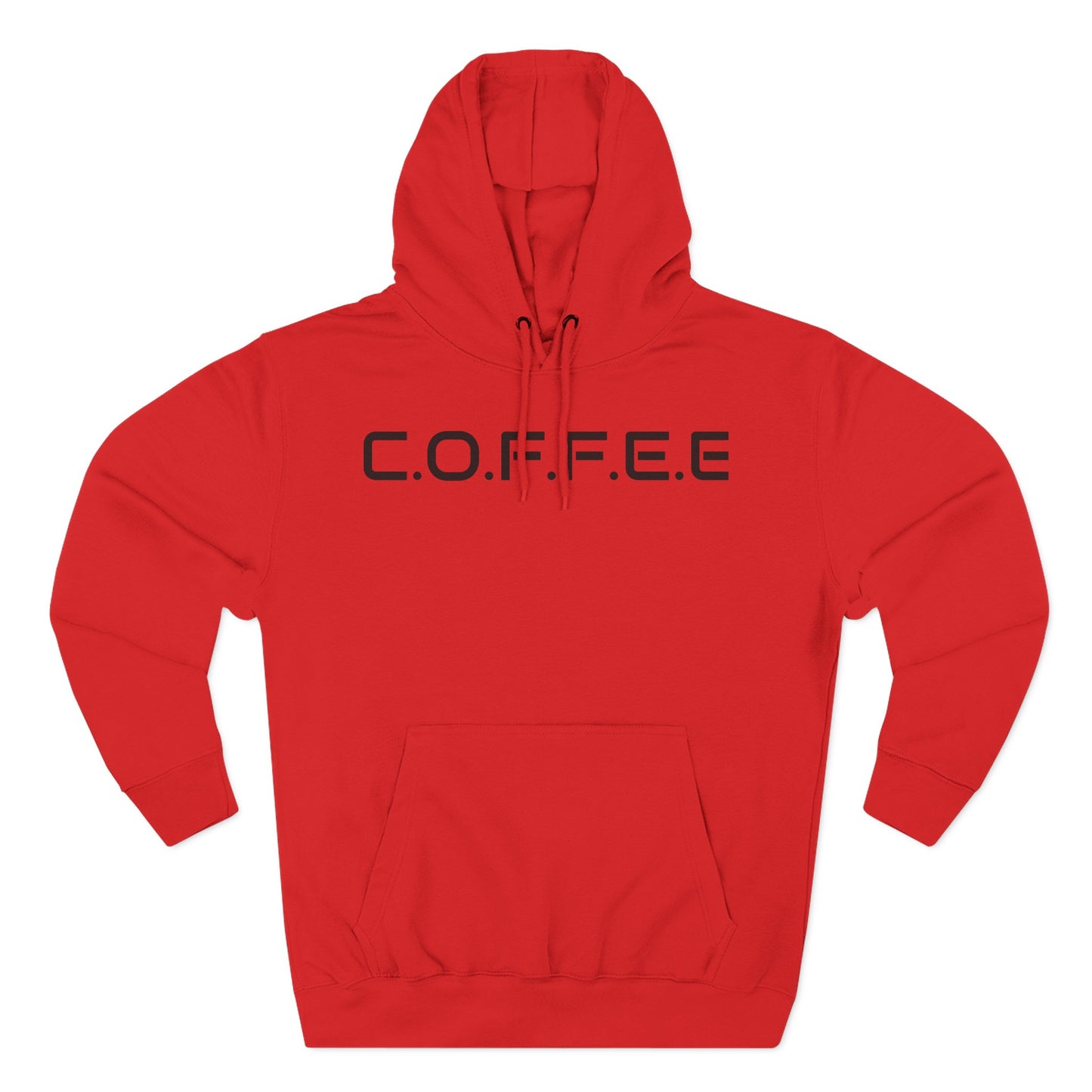 Adult Coffee Christian Black Words Only Pullover Hoodie