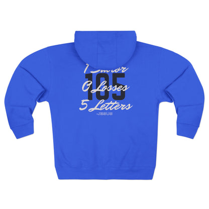 Adult 105 Christian White and Black Letters Hoodie Zipper
