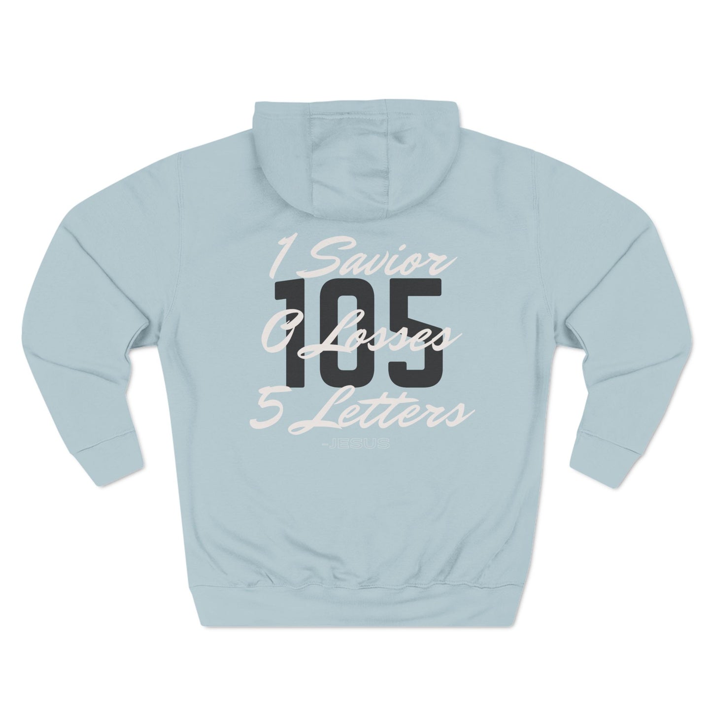 Adult 105 Christian White and Black Letters Hoodie