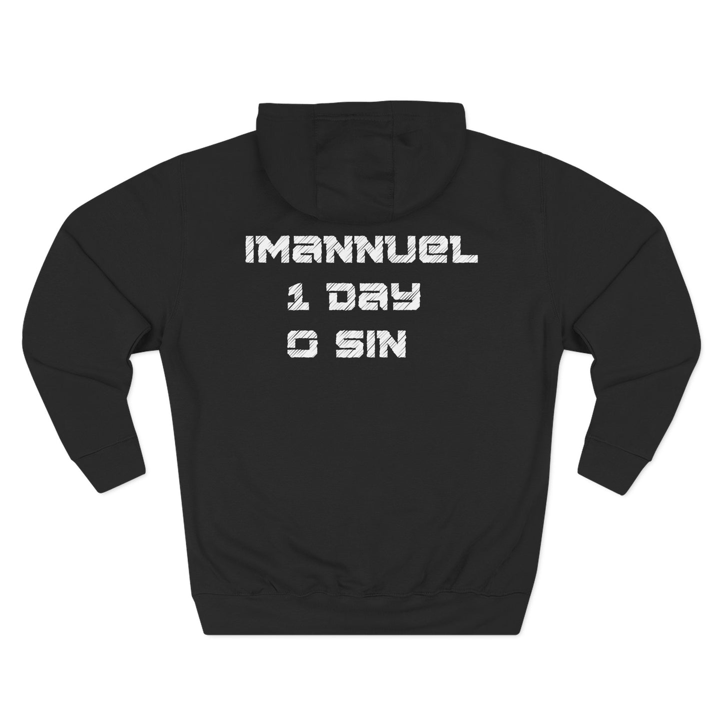 Adult I-10 Christian White Words Pullover Hoodie