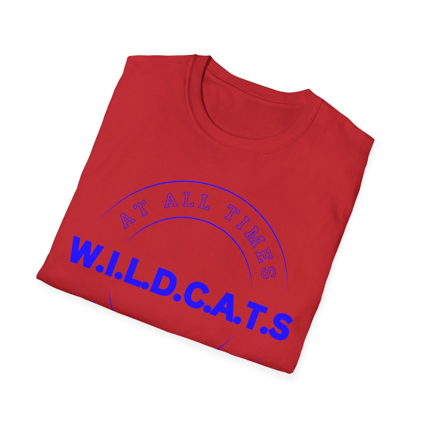Wildcats Christian Blue Letters & Picture