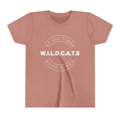 Youth Wildcats Christian White Letters & Picture
