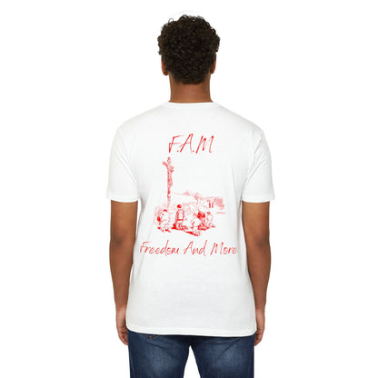 Fam Christian Red Letters & Image Blended