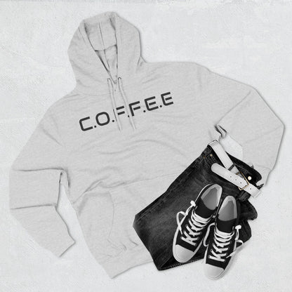 Adult Coffee Christian Black Words Only Pullover Hoodie