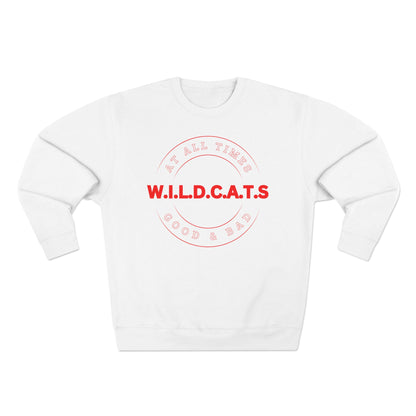 Wildcats Christian Red Letters & Picture Crewneck
