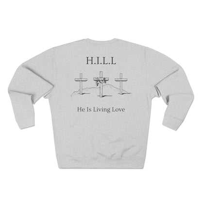 Adult Hill Christian Black Words Crewneck
