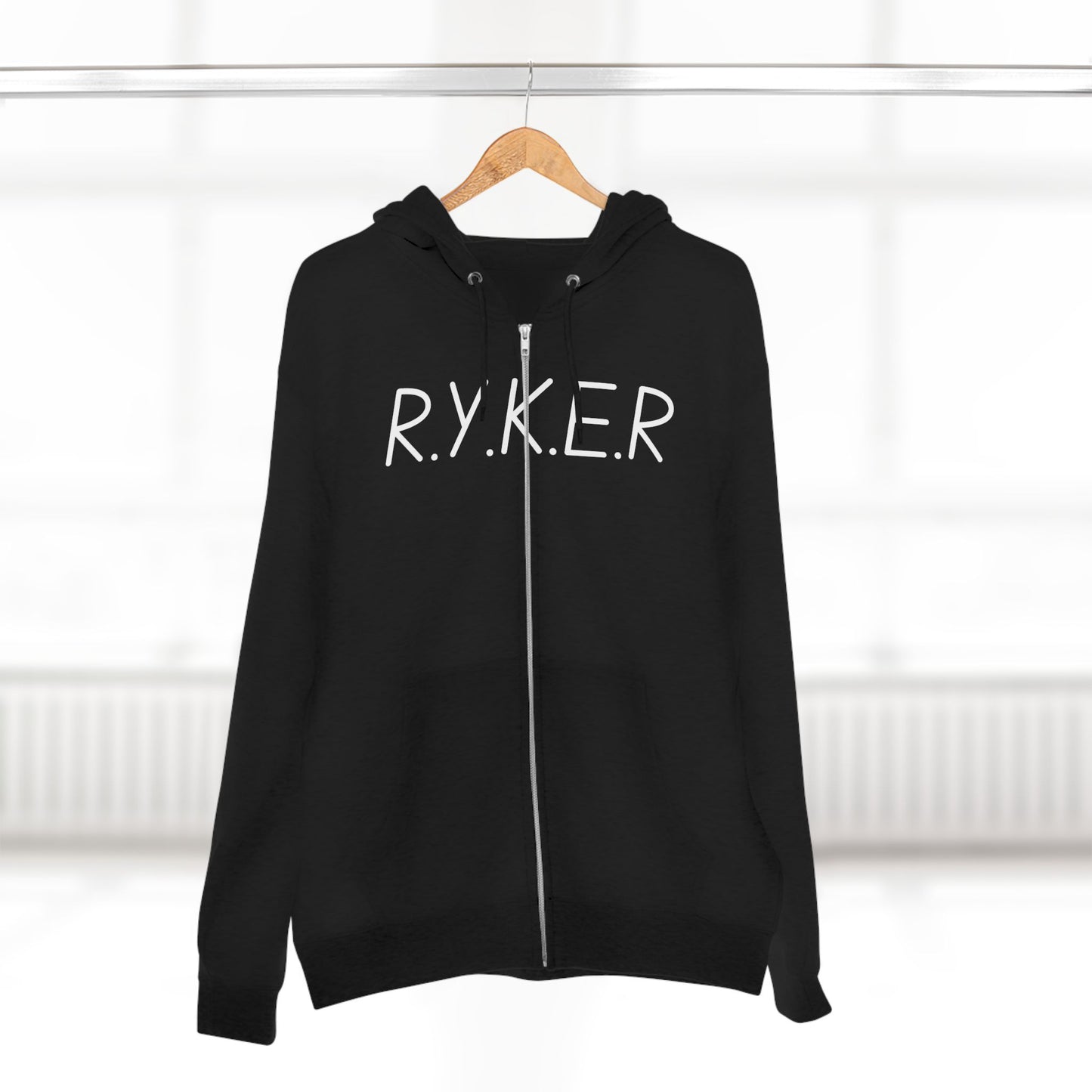 Adult RYKER Christian White Letters Zipper Hoodie