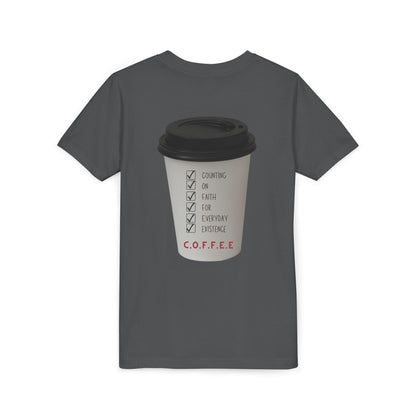 Youth Adult Coffee Christian White Letters & Image