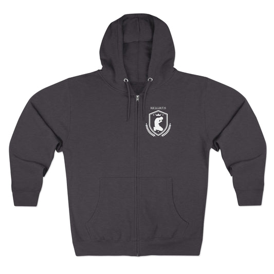 Heights White Hoodie Zipper