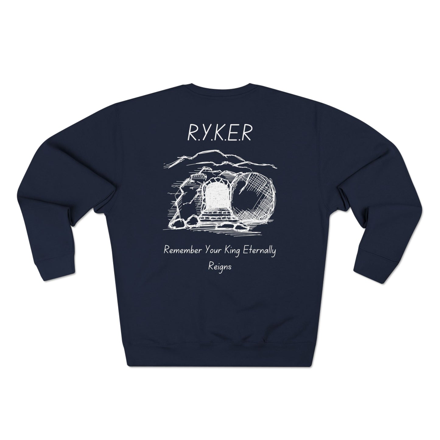 Adult RYKER Christian White Letters Crewneck