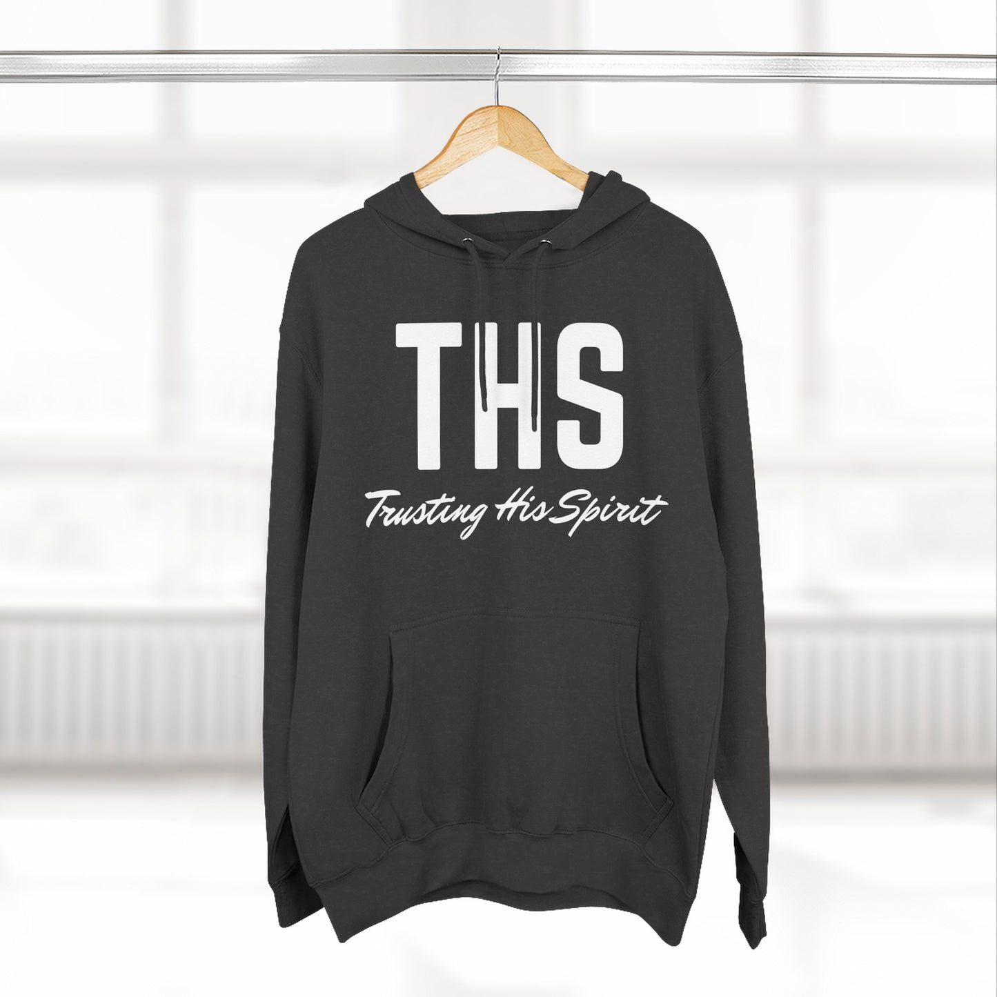 Adult THS Christian White Letters Hoodie